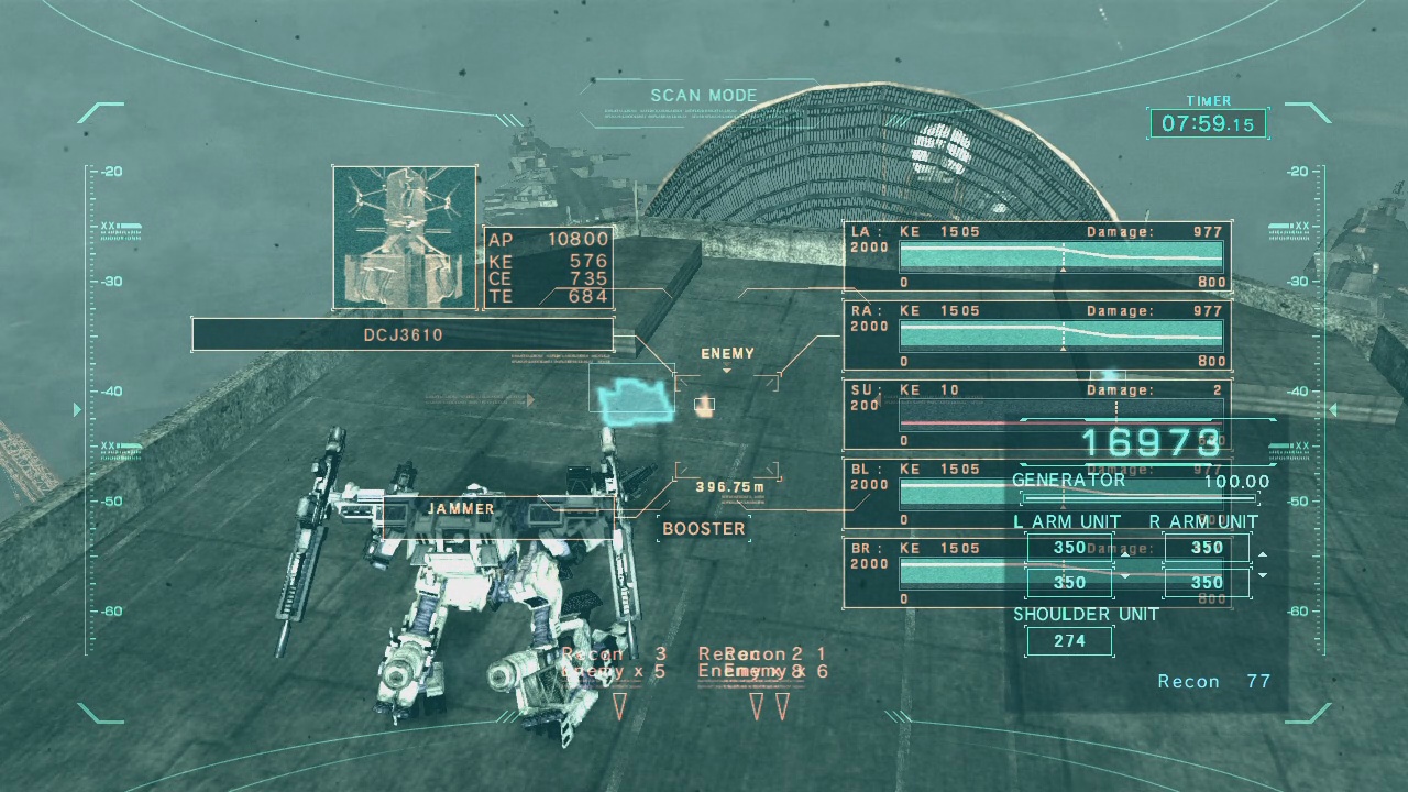  Режим сканирования это не только ценные данные о целях и эффективности оружия на роботе, но и элемент менеджмента энергии.